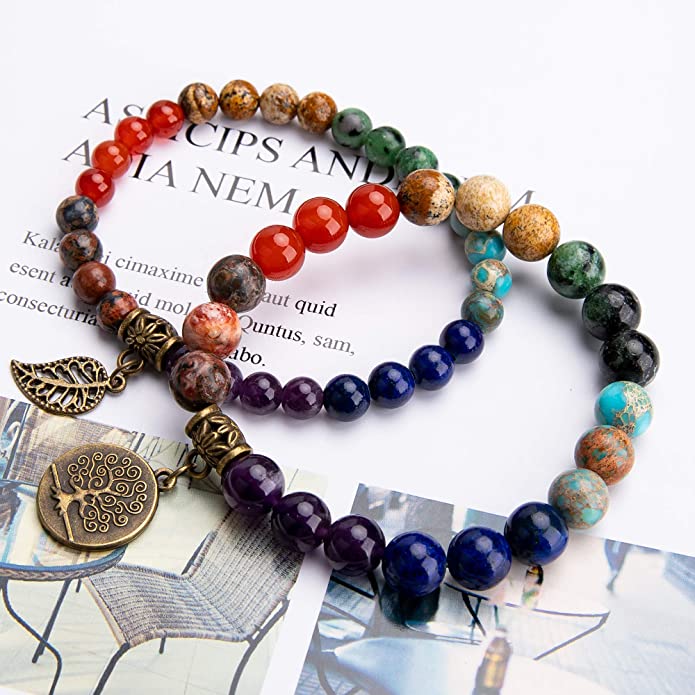 Natural Semi Precious Gemstone Beads Bracelet