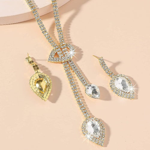 Alloy Necklace Earring Set Elegant Jewellery Set