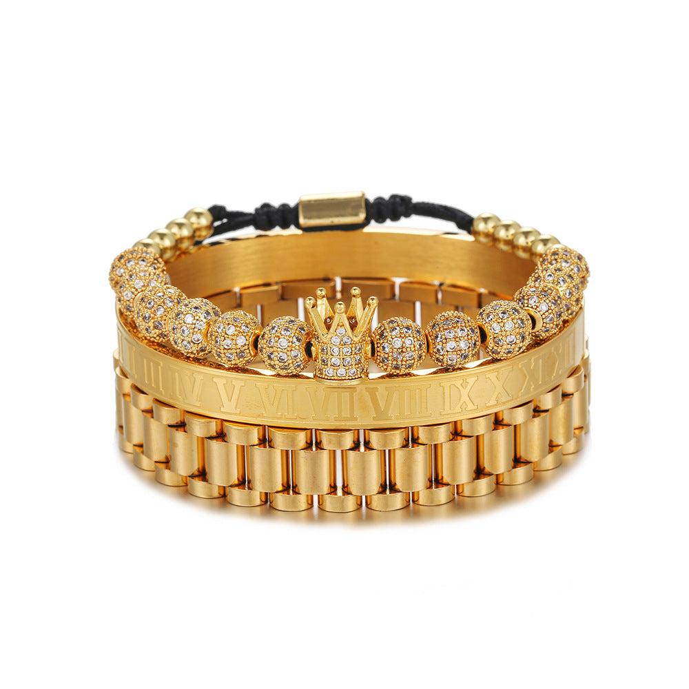 Gold Plated Mens Bracelet Fashion Cuff Bangle