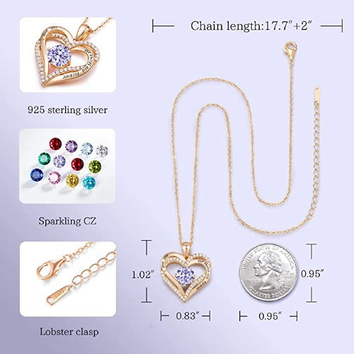 Heart Pendant Necklaces 925 Sterling Silver