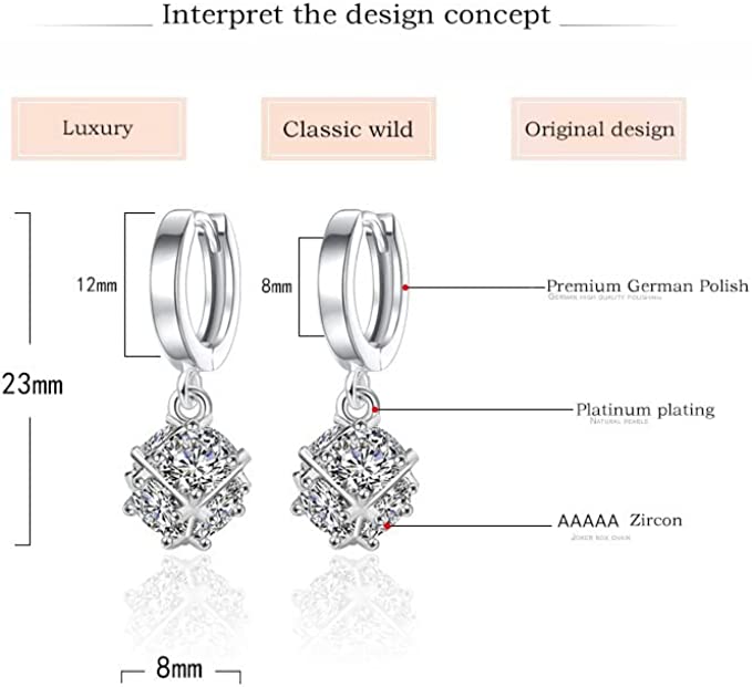 Fashion Earrings Sterling Silver Jewelry Hypoallergenic