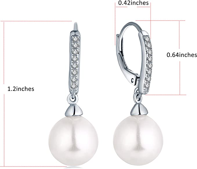 925 Sterling Silver Freshwater Pearl Hoop Earrings