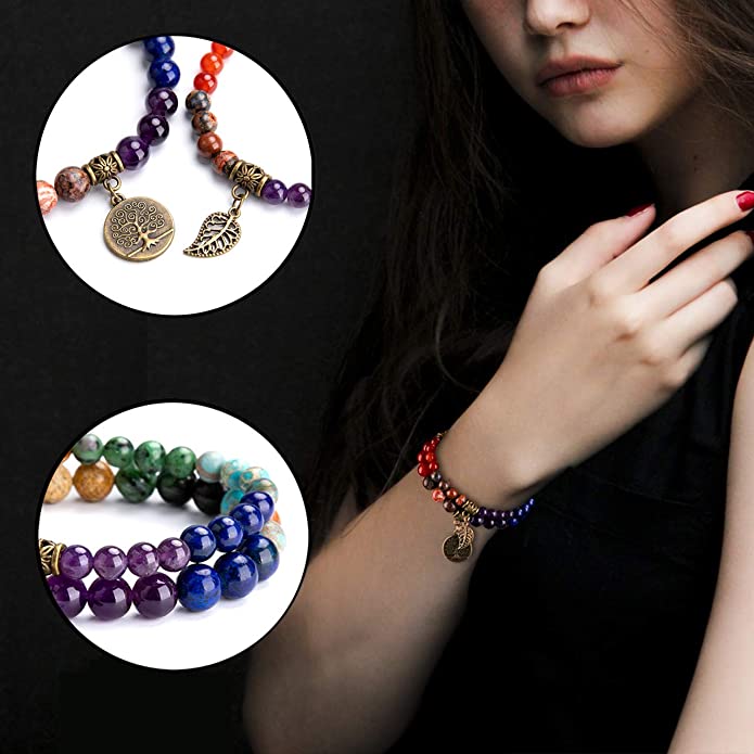 Natural Semi Precious Gemstone Beads Bracelet