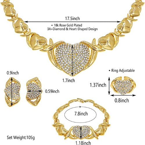 Fashion Gold Jewelry Set 18K for Wedding Bridal