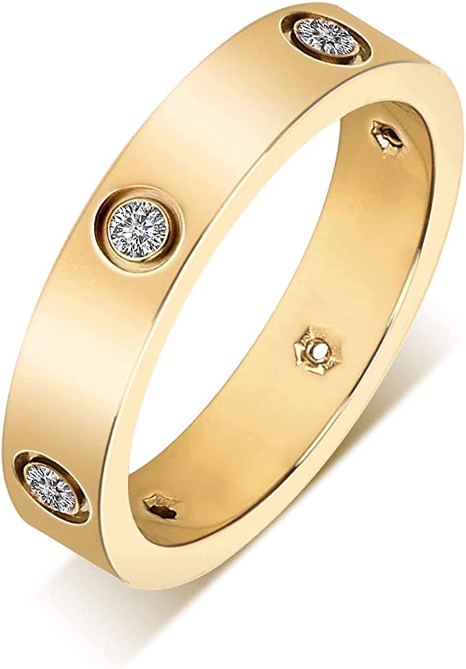 Classic 18K Gold Plated Titanium  Stacking Ring