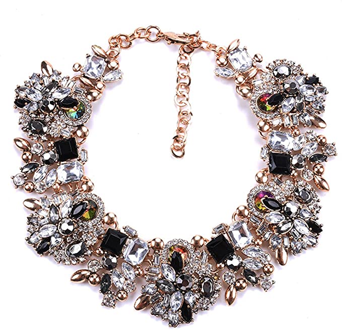 Necklace Colorful Glass Crystal Collar Choker