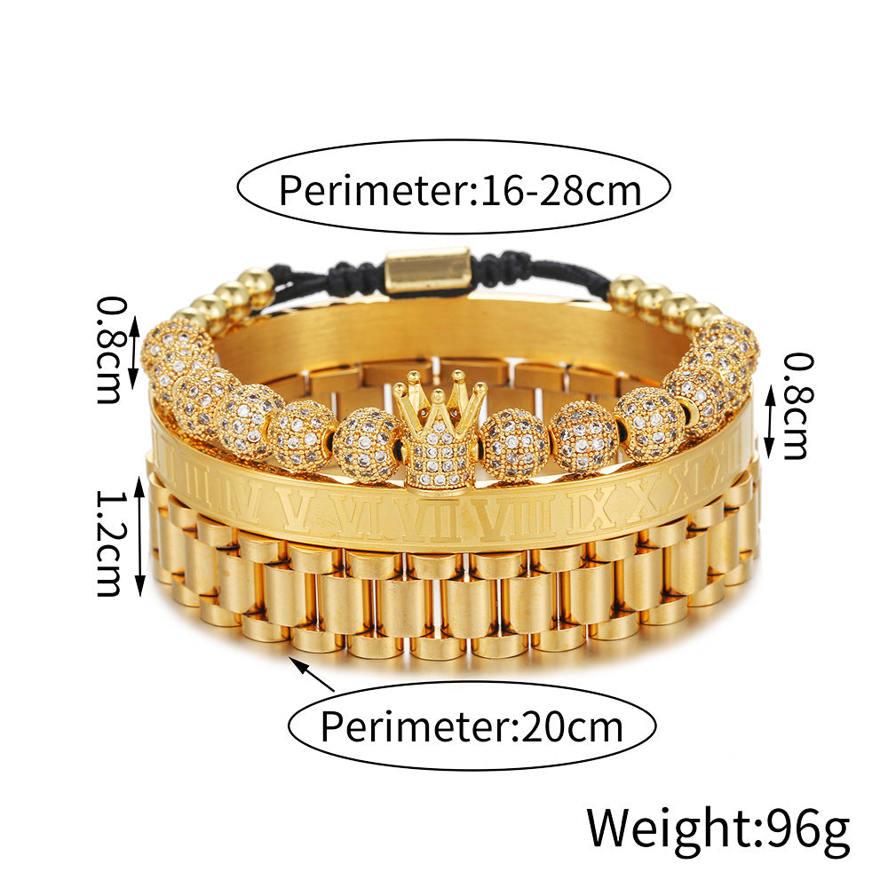 Gold Plated Mens Bracelet Fashion Cuff Bangle