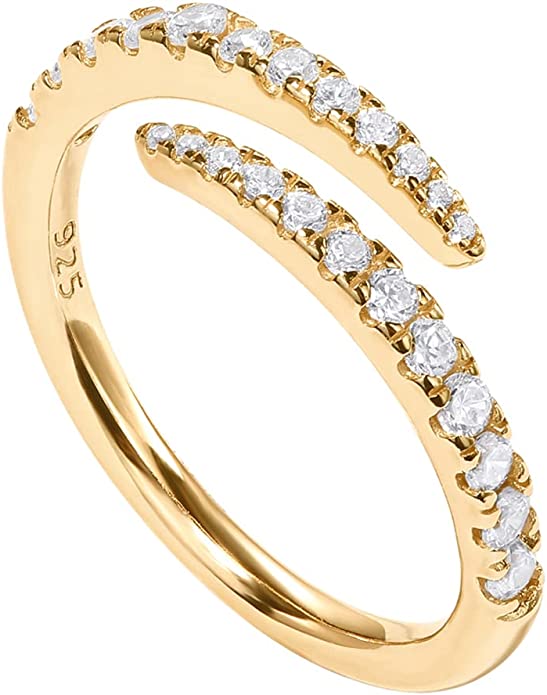 14K Gold Plated Cubic Zirconia Open Twist