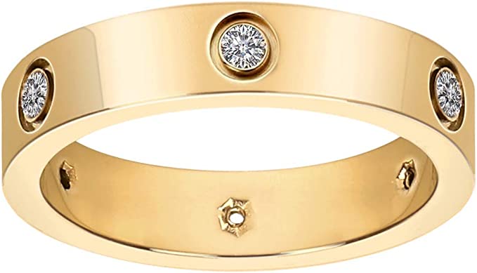 Classic 18K Gold Plated Titanium  Stacking Ring