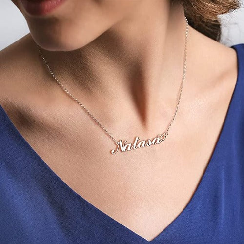 Custom Name Personalized Sterling Silver Necklaces