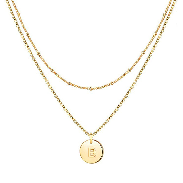 14K Gold Filled Double Side Engraved Gold Coin Necklaces