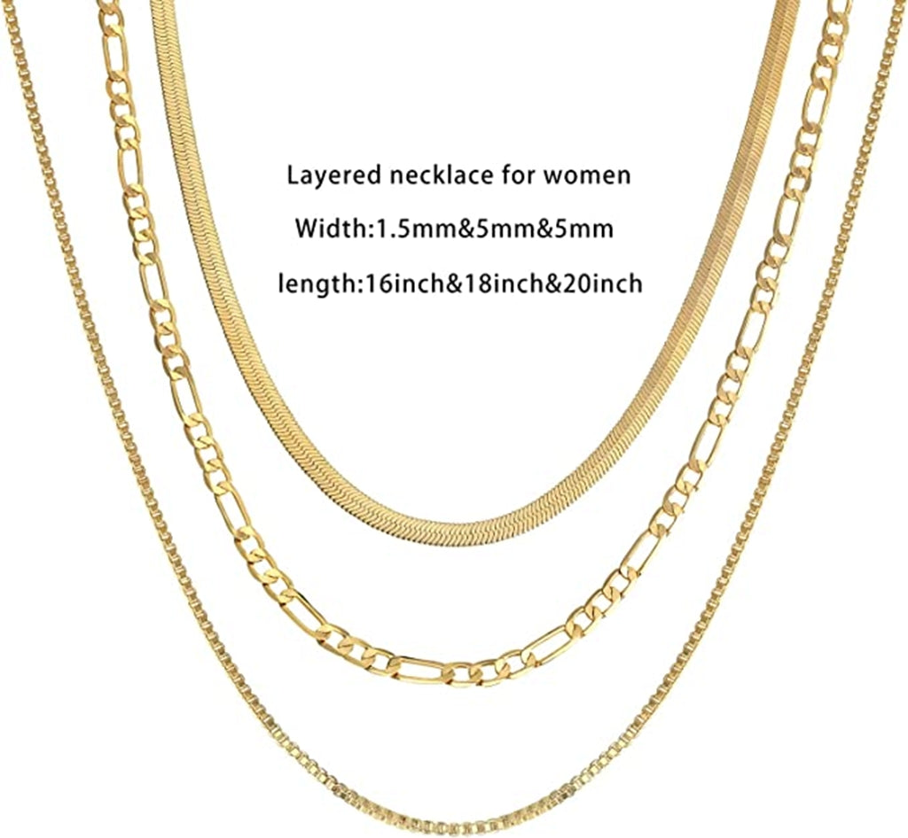 14K Gold/Silver Plated Snake Chain Necklace Herringbone  Choker