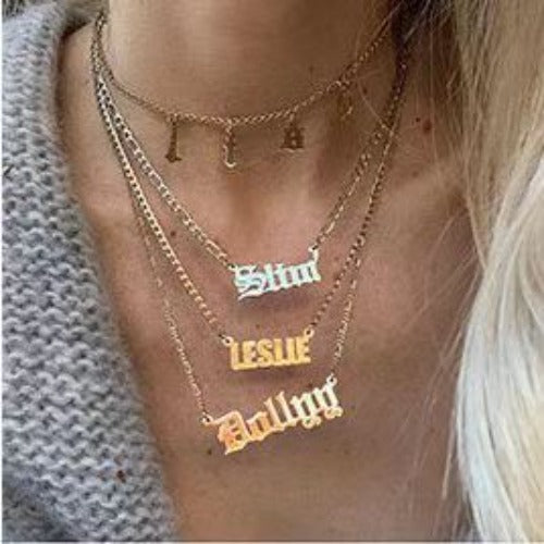 Custom Name Personalized Sterling Silver Necklaces