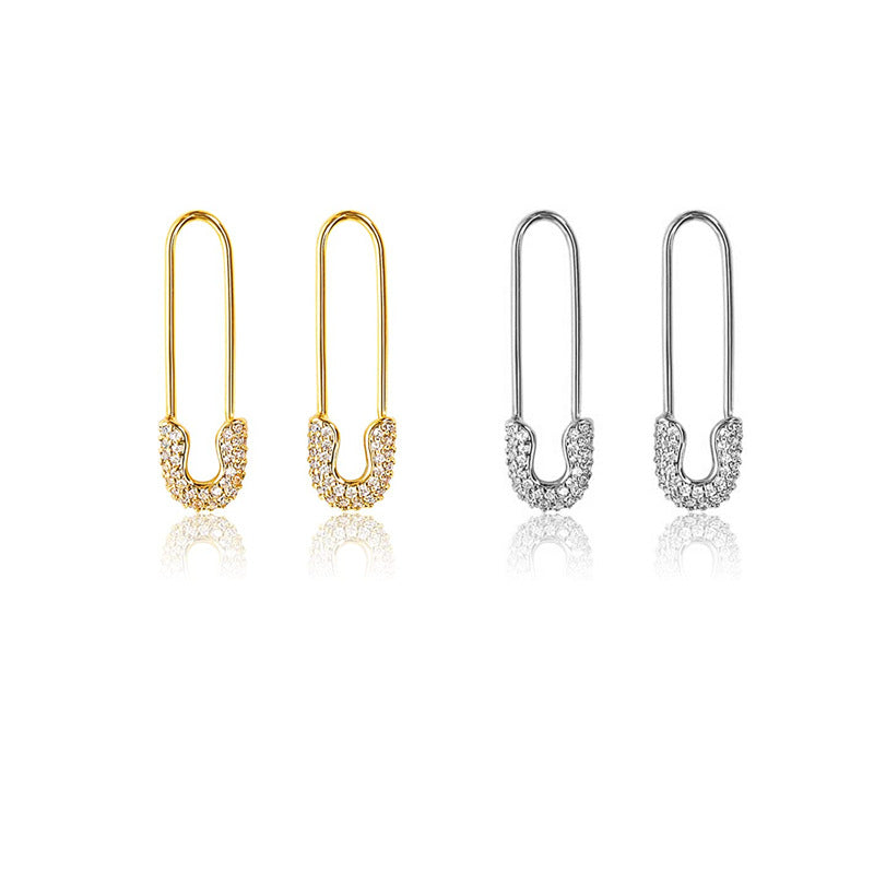 14K Gold Plated Hoop Dangle  Earrings