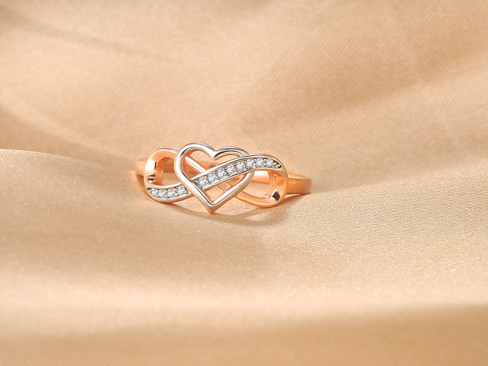 Sterling Silver Diamond Heart Ring