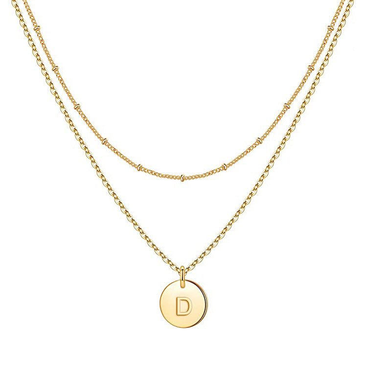 14K Gold Filled Double Side Engraved Gold Coin Necklaces